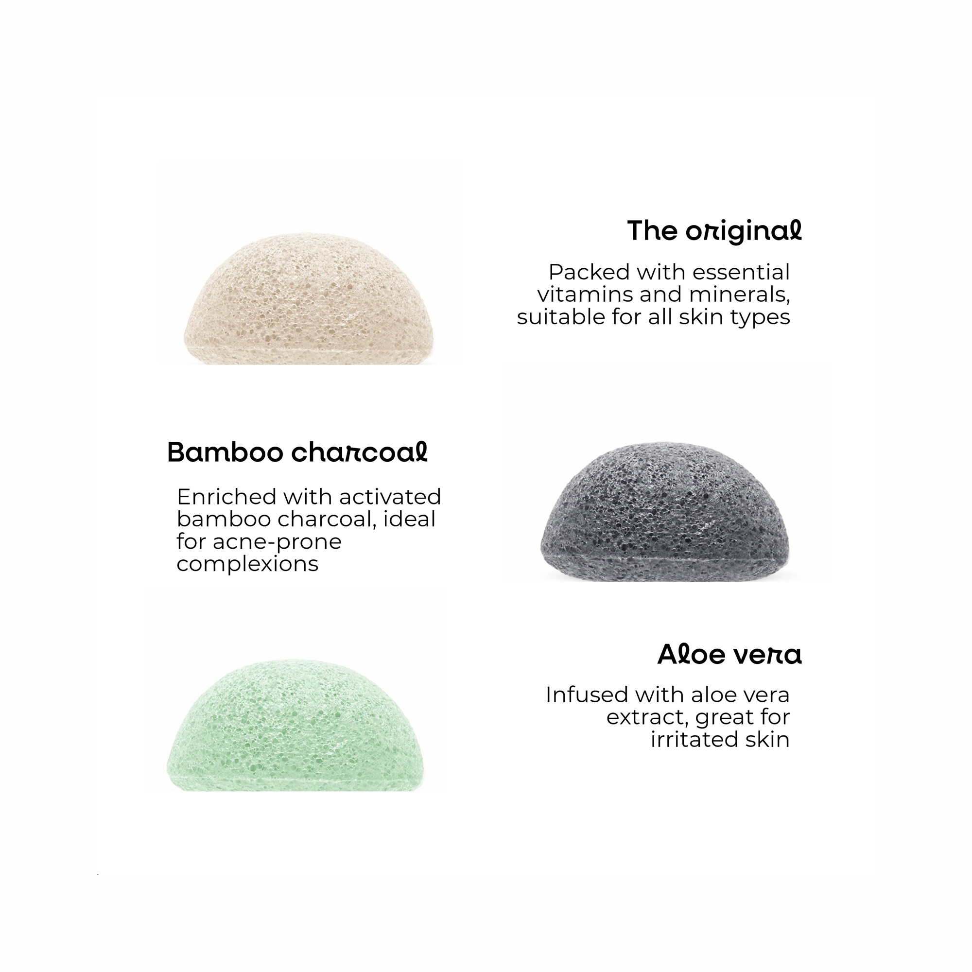 Konjac Sponge Set of 3